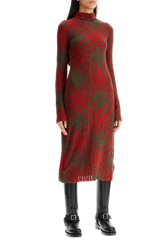 Exclusive Online Offer Burberry Ered Wool Blend Midi Dress