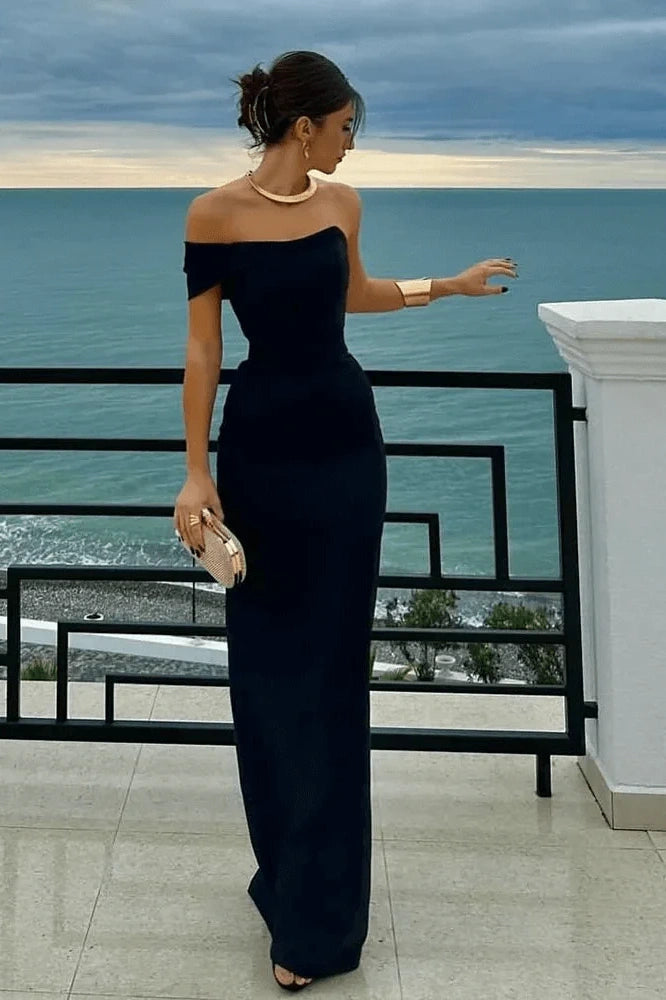 Value Deals One Shoulder Bodycon Long Party Prom Dress