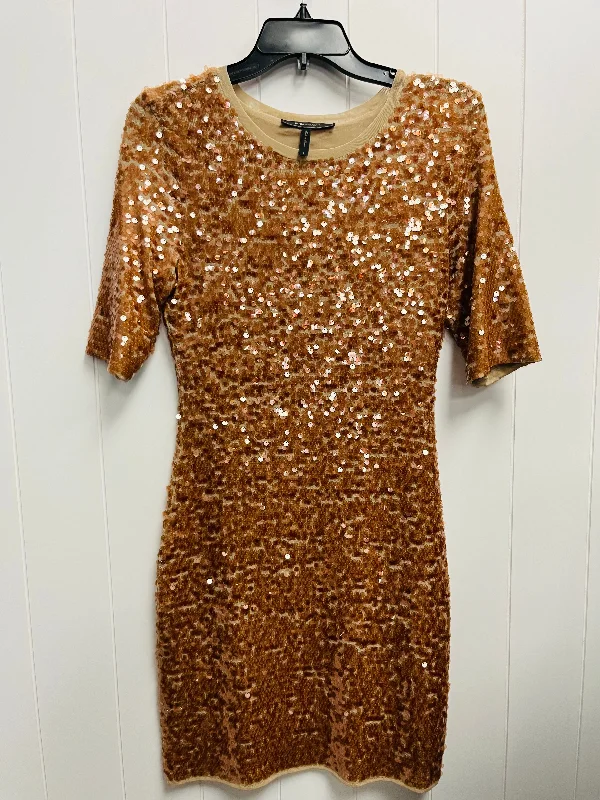 The Best Prices Brown Dress Party Short Bcbgmaxazria, Size S