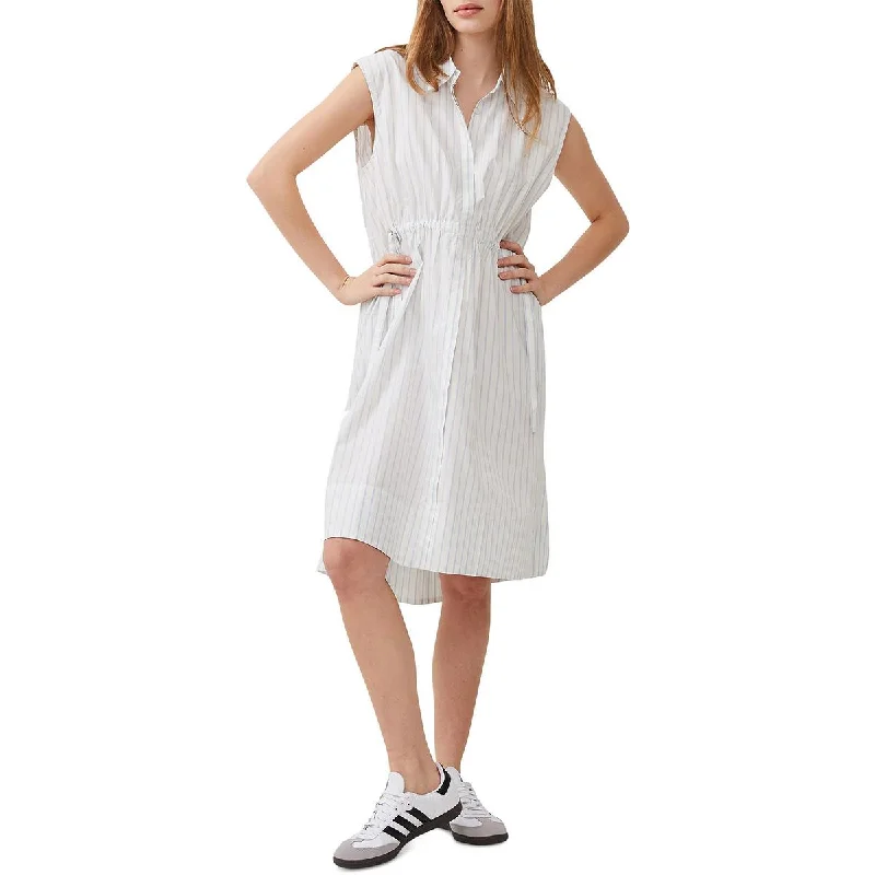 Deal Alert Womens Cotton Above Knee Shirtdress