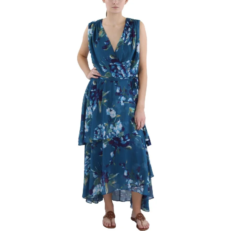 Price Drop Plus Womens Full Length Embellished Evening Dress