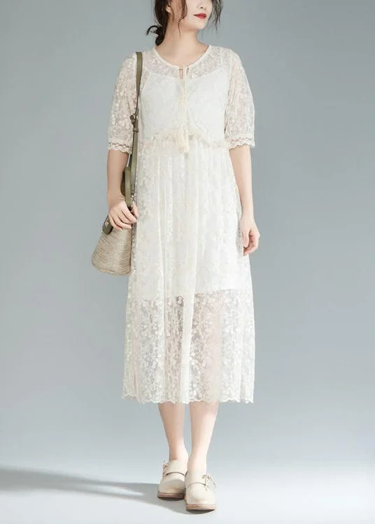 Special Savings fine long cotton dress oversize lace Lacing Two Pieces Set 12 Sleeve Pleated Dress Special Savings fine long cotton dress oversize lace Lacing Two Pieces Set 12 Sleeve Pleated Dress