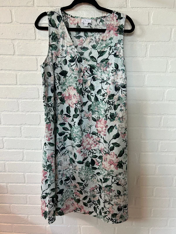 Crazy Deals Green & Pink Dress Casual Short J. Jill, Size M