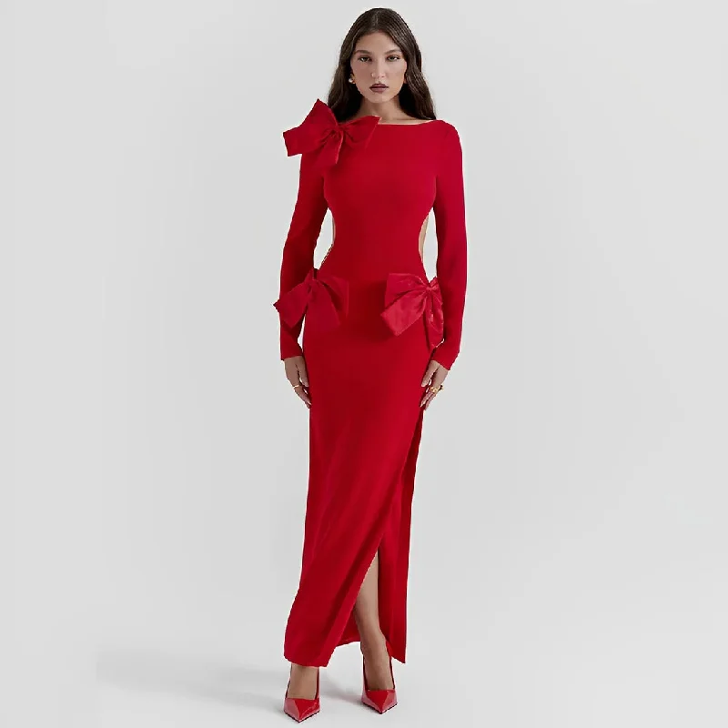Don't Wait Tripple Bow Rose Dress