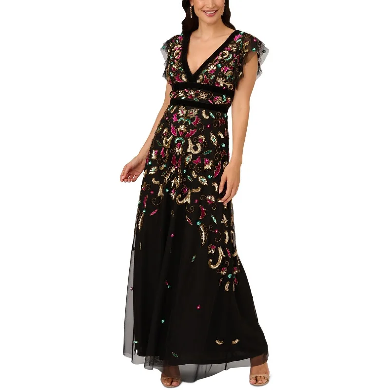 Closeout Womens Embellished Sequined Maxi Dress