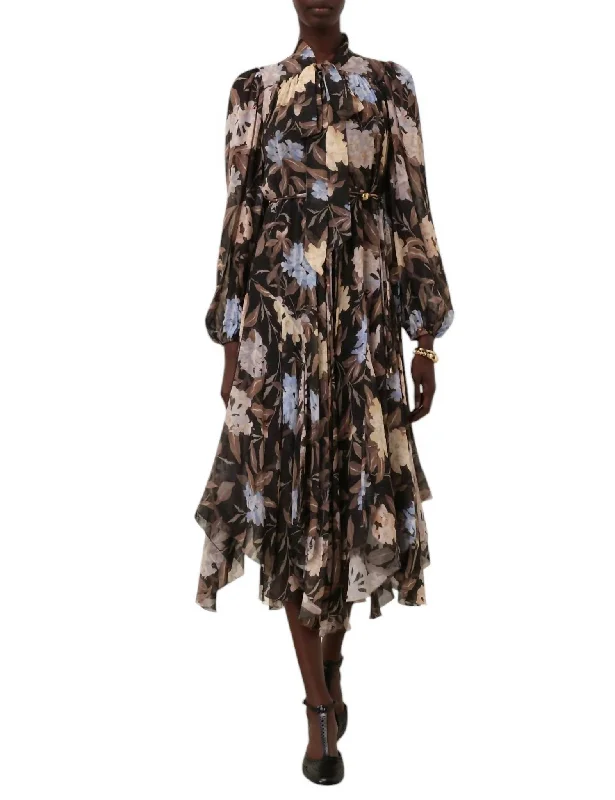 Amazing Deals Eden Handerchief Dress In Black Inca Lily