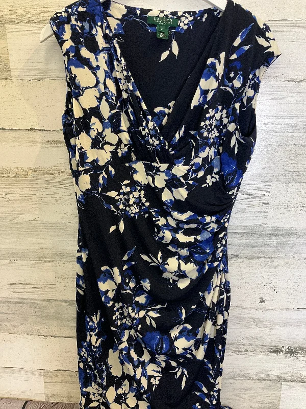 Bonus Savings Blue Dress Casual Midi Ralph Lauren, Size M