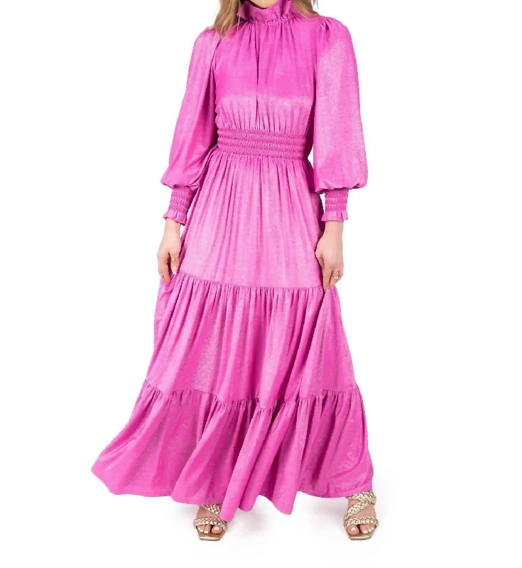 Price Drop Maggie Maxi Dress In Fuchsia Fedora