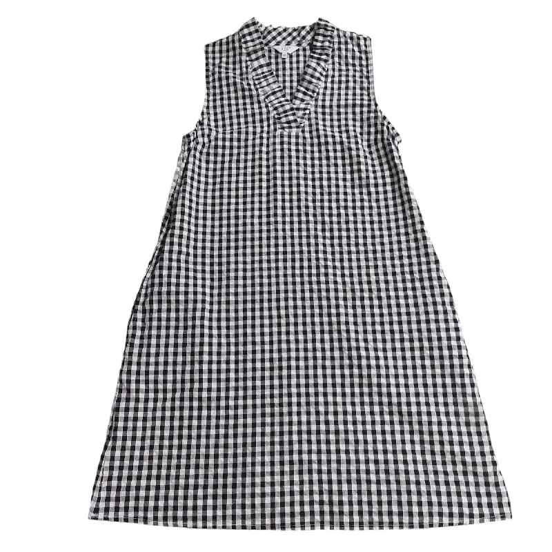 Early Access Plaid Pattern Dress Casual Short Crown And Ivy, Size S
