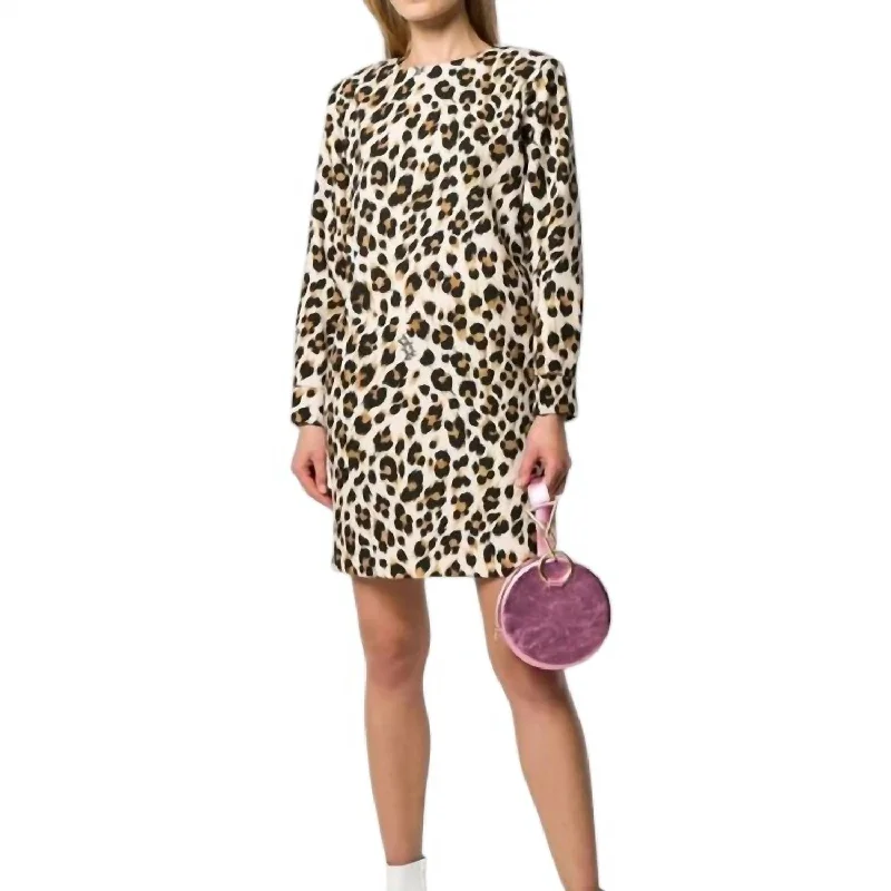 Bargain Prices Print Shift Dress In Leopard