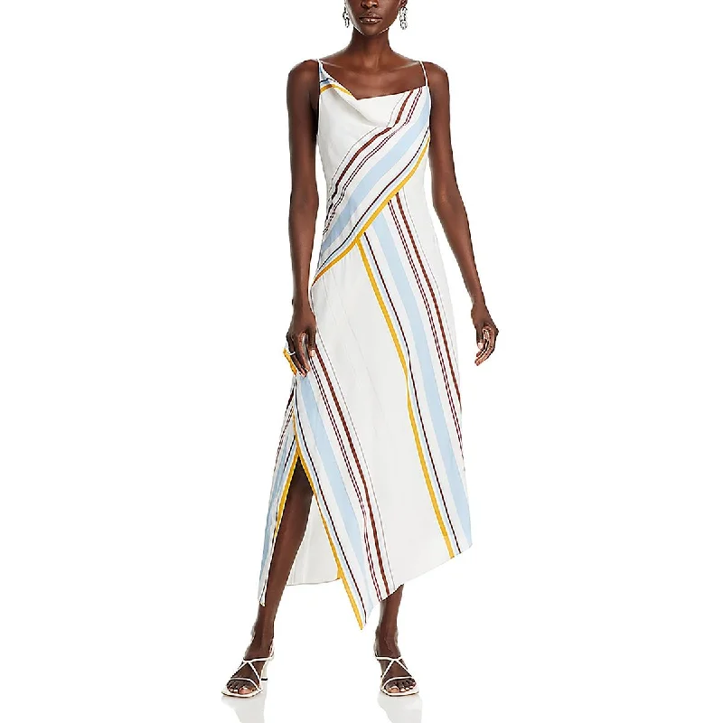 Unbeatable Prices Womens Asymmetric Adjustable Spaghetti Straps Midi Dress