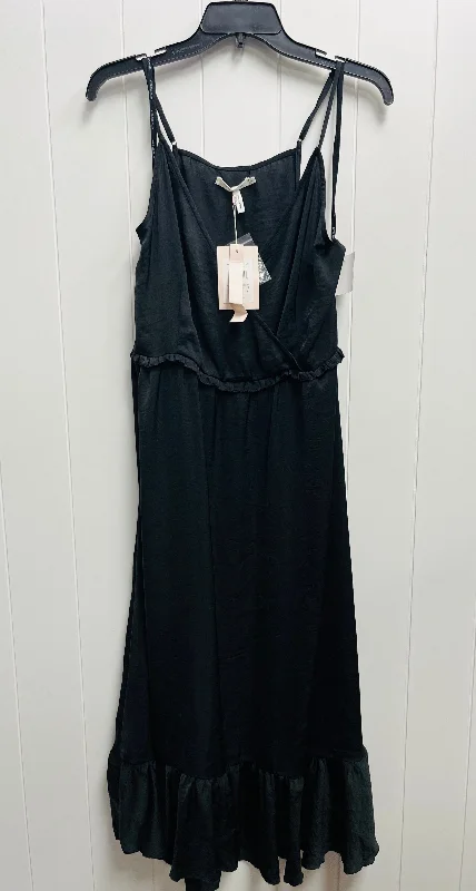 Early Access Black Dress Casual Midi Avec Les Filles, Size Xl