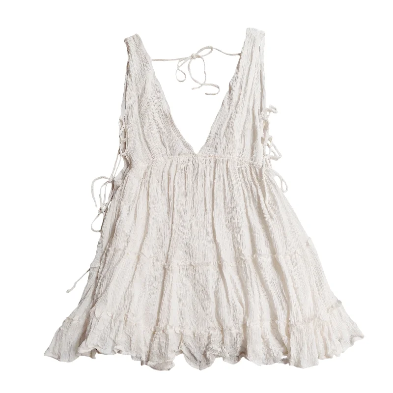 Hurry In White Dress Casual Short Hyfve, Size L