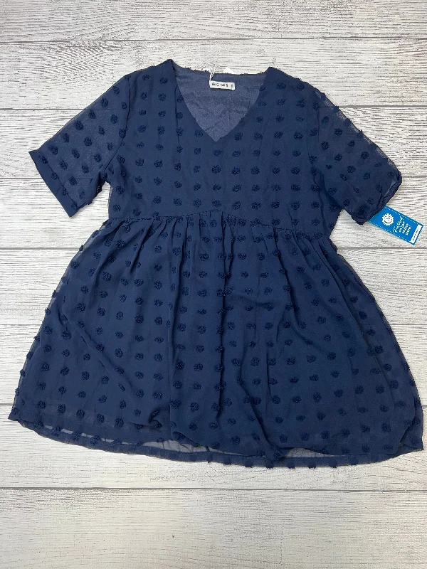 Super Deal Navy Dress Casual Short Grace Karin, Size 2x