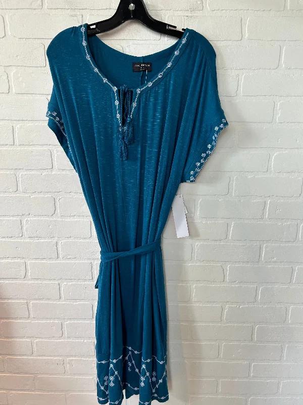 Bonus Savings Blue Dress Casual Midi Lane Bryant, Size Xl