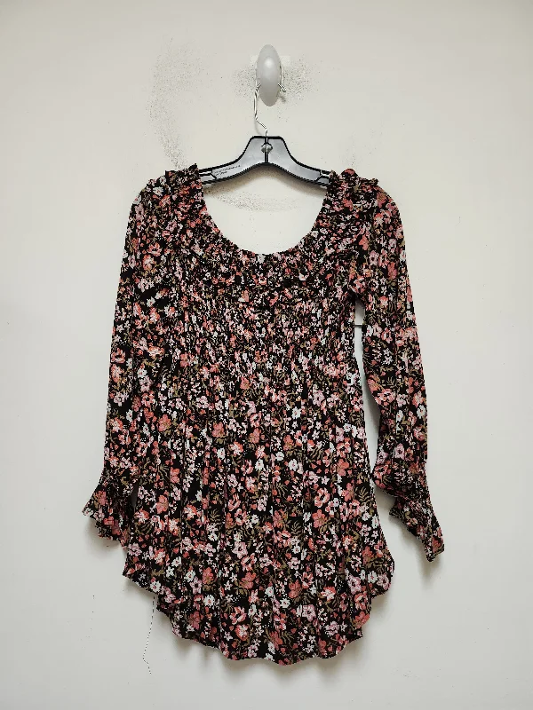 Can't Miss Floral Print Dress Casual Short Kori America, Size S