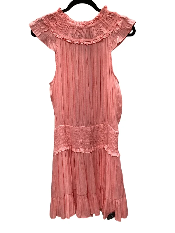 Limited Stock Pink Dress Casual Short Clothes Mentor, Size M