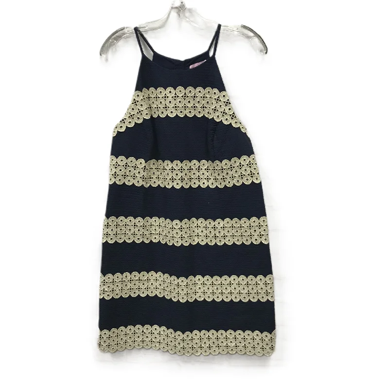 The Best Prices Blue & Gold Dress Party Short By Lilly Pulitzer, Size: M