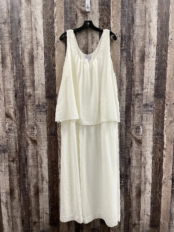 Exclusive Access Cream Dress Casual Maxi Soft Surroundings, Size 2x