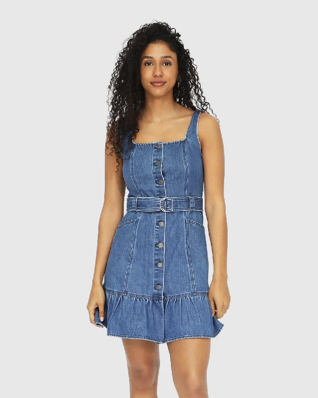 Limited Quantity Reunite Denim Mini Dress