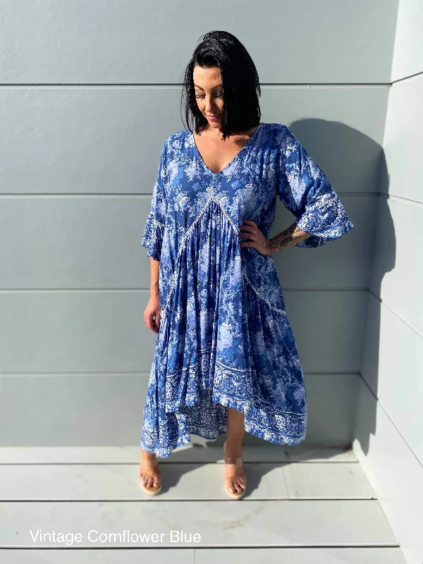 Super Sale Dakota Dress - Cornflower Blue (SALE)