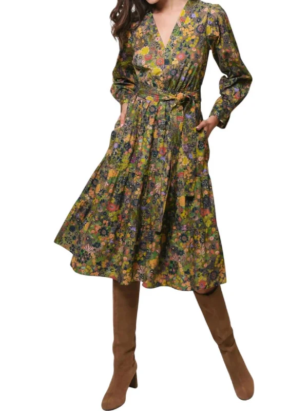Seasonal Sale Paxton Dress In Muted Whimsy Floral