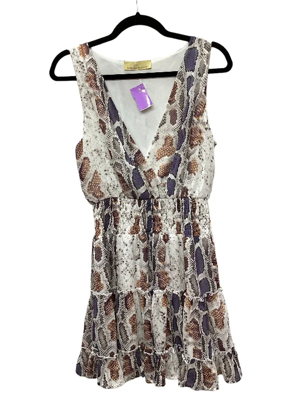 Huge Discounts Snakeskin Print Dress Casual Short Clothes Mentor, Size S