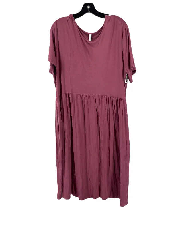 Markdown Madness Mauve Dress Casual Short Clothes Mentor, Size 3x