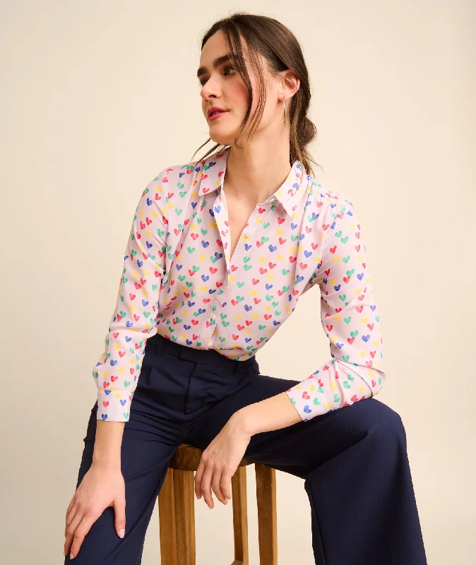 Big Savings Printed Hearts Natalie Shirt