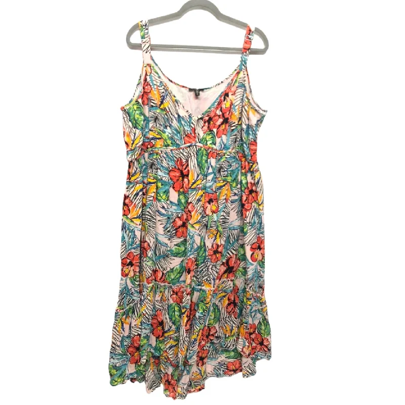 Instant Savings Multi-colored Dress Casual Short Jessica Simpson, Size 3x