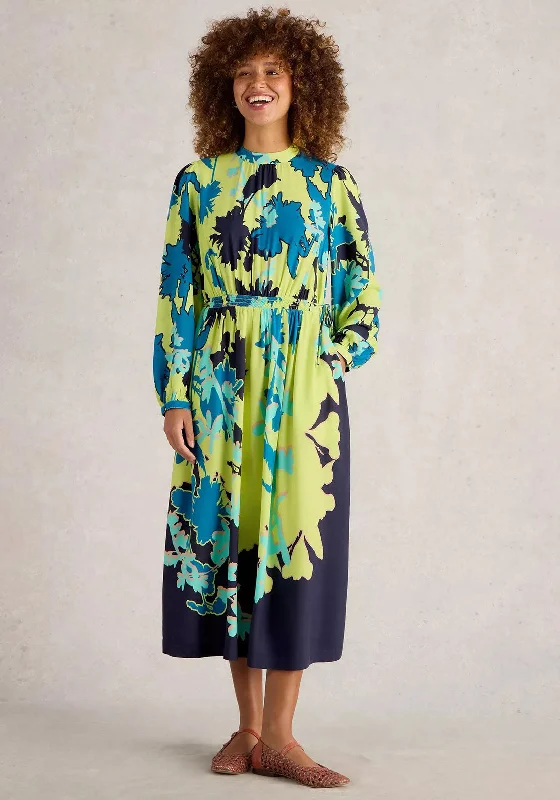 Mega Sale White Stuff Freya Floral Midi Dress, Green Print