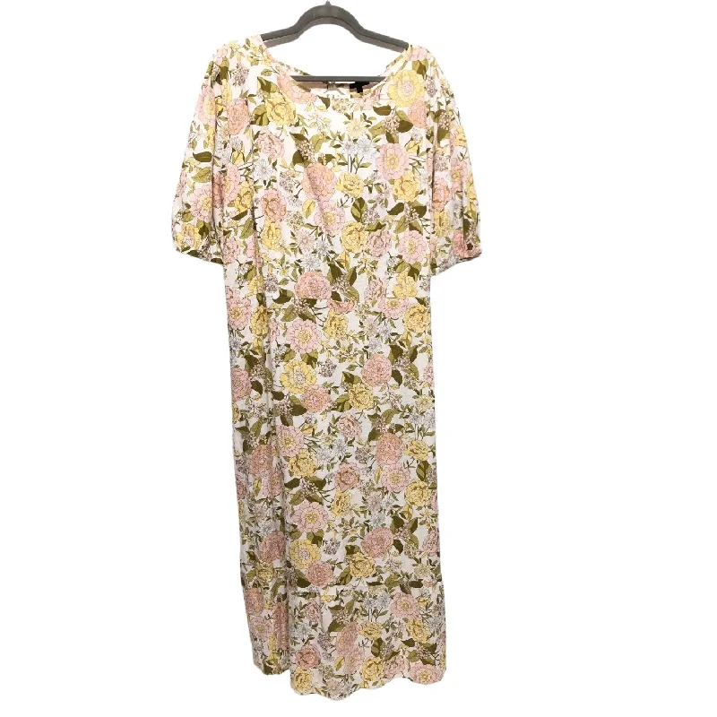Friends and Family Sale White Dress Casual Midi Who What Wear, Size 3x