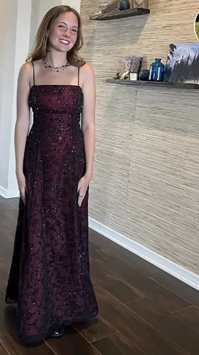 Mega Deal Vintage Spahetti Straps Elegant Long Party Dress, DP2070