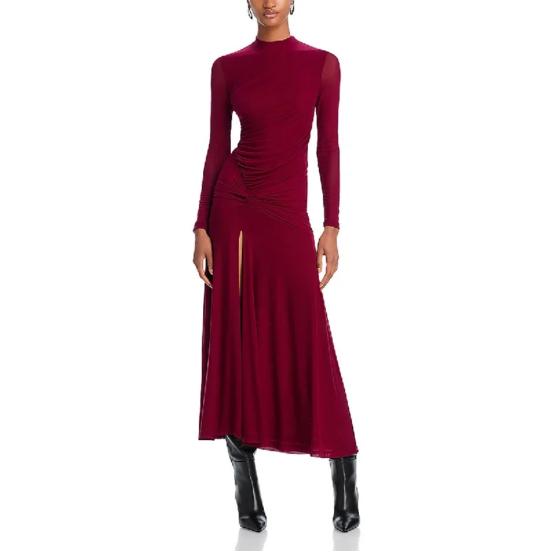Steals and Deals Liyana Womens Ruched Knot-Front Evening Dress