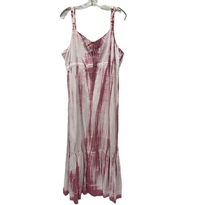 Bargain Blast Pink Dress Casual Maxi By J. Jill, Size: 2x
