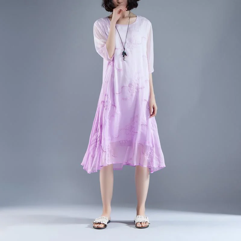 The Best Prices Elegant summer maxi dress trendy Flower Summer Fake Two-piece Retro Purple Dress The Best Prices Elegant summer maxi dress trendy Flower Summer Fake Two-piece Retro Purple Dress