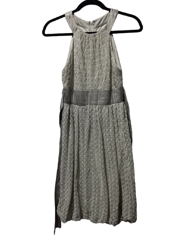 Must-Have Deals Silver Dress Casual Midi London Times, Size 6