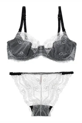 Sale Event Illusion White Lace Lingerie Set