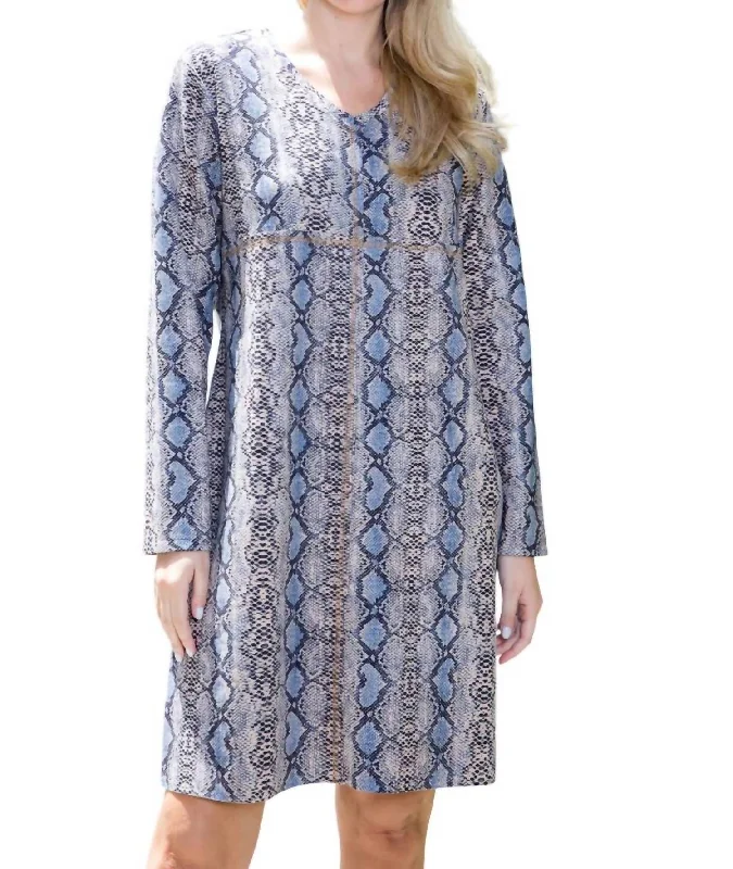 Clearance Sale Aurora Print Dress In Snake