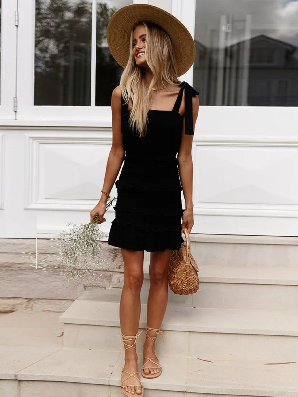 Deep Discounts KittenAlarm - Knot Shoulder Cami Dress