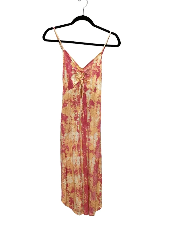 Lowest Prices Orange & Pink Dress Casual Short Clothes Mentor, Size M