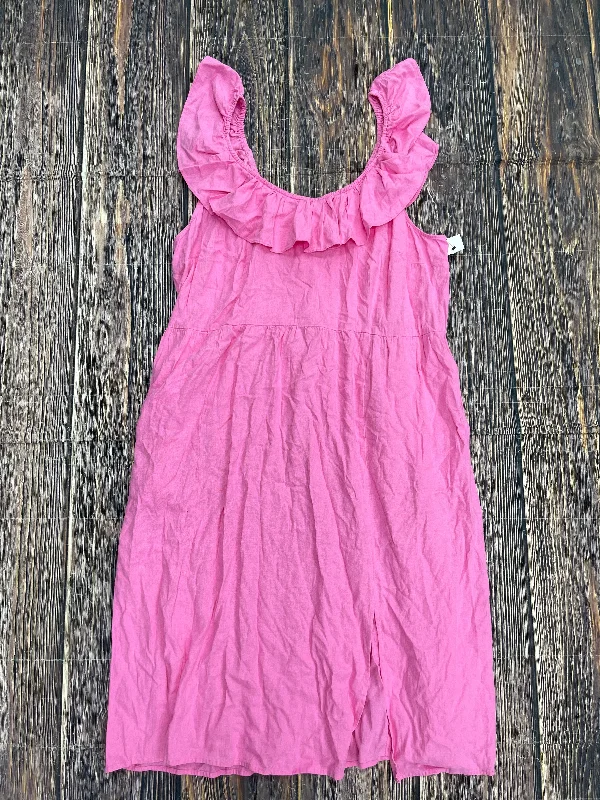Don't Miss Pink Dress Casual Midi Ava & Viv, Size 3x