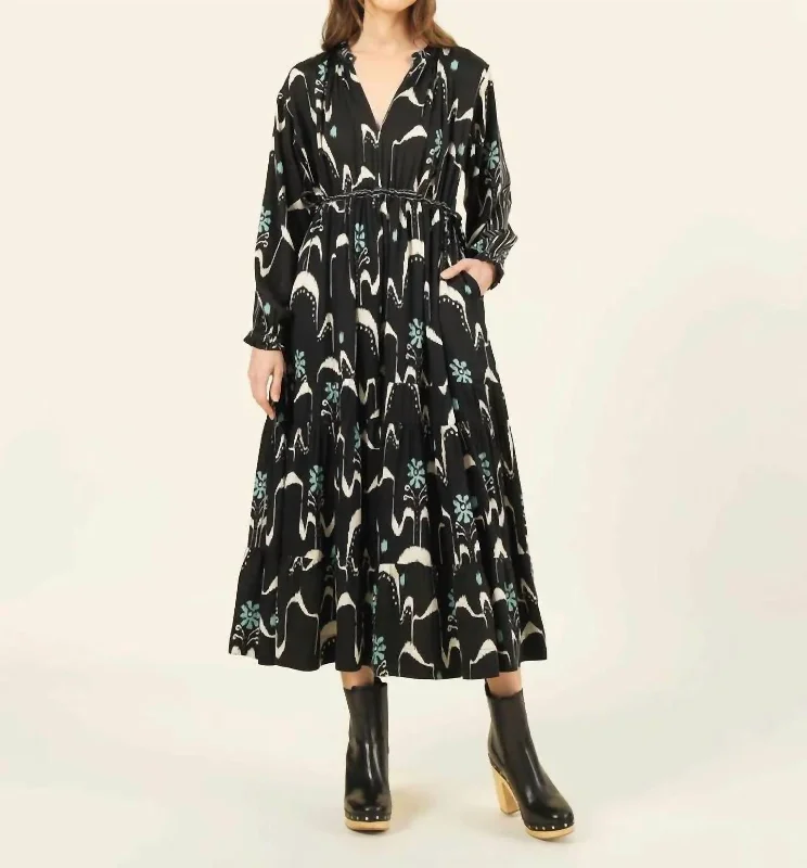Super Sale Misha Midi Dress In Samira Smokestack