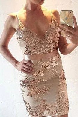 Special Buy Spaghetti Straps Sequins Short Party Dress