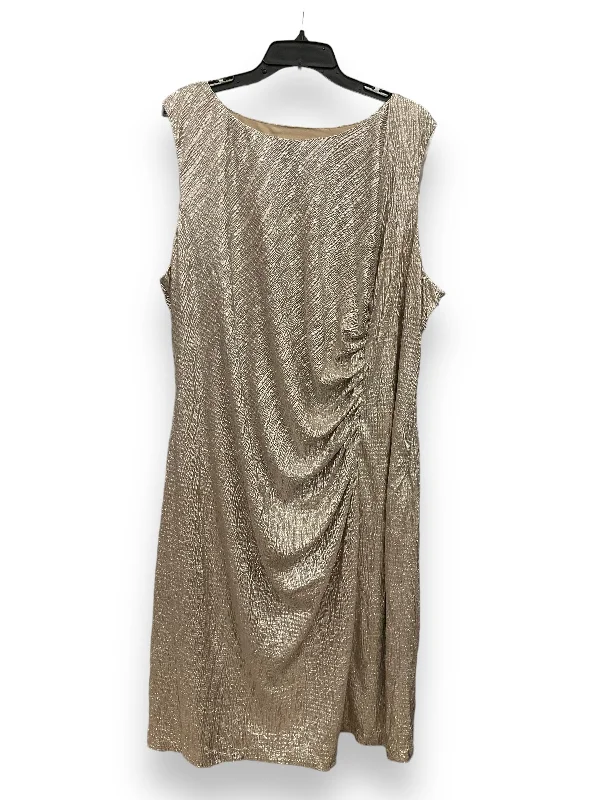 Price Break Gold Dress Casual Short Calvin Klein, Size 3x