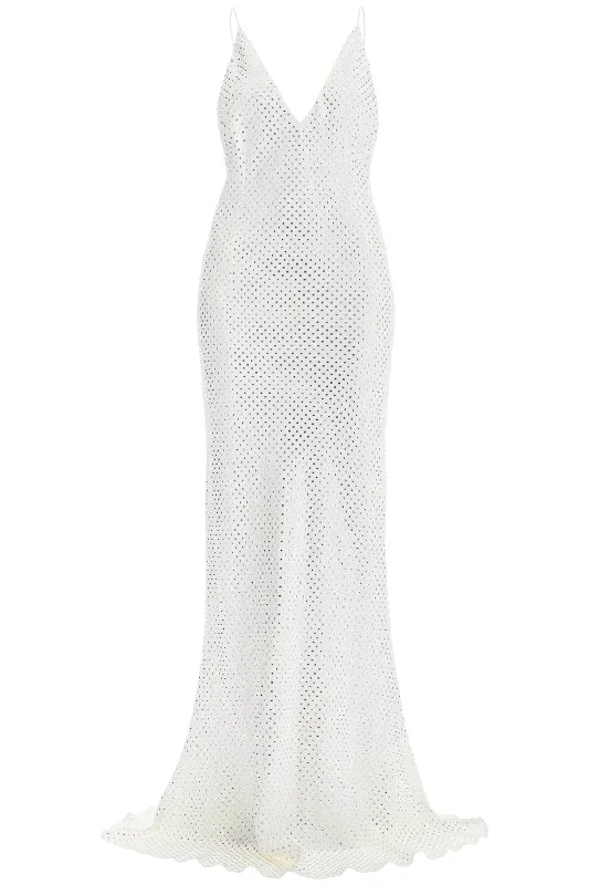 Steals and Deals Alessandra Rich Women's Long Cady Slip Dress With Maxi
