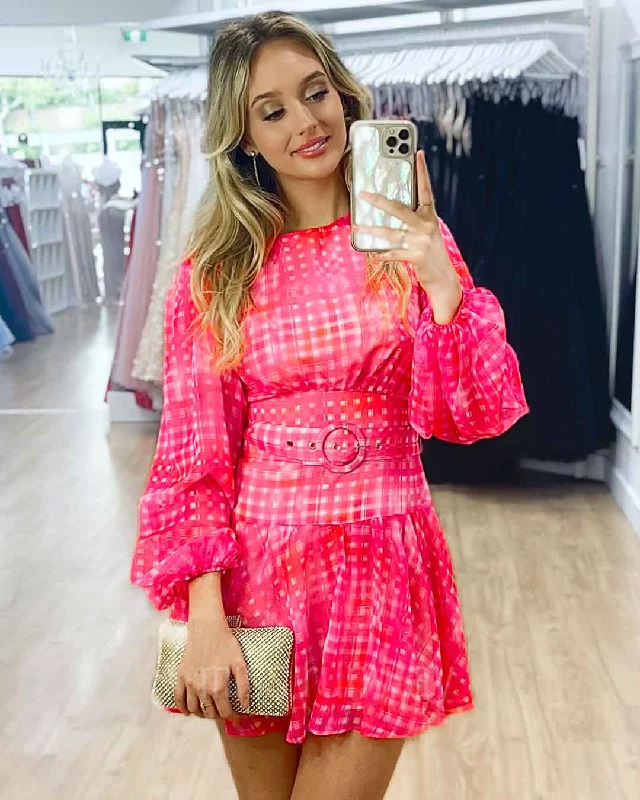 Year-End Clearance Everly Organza Mini Dress - Pink Multi
