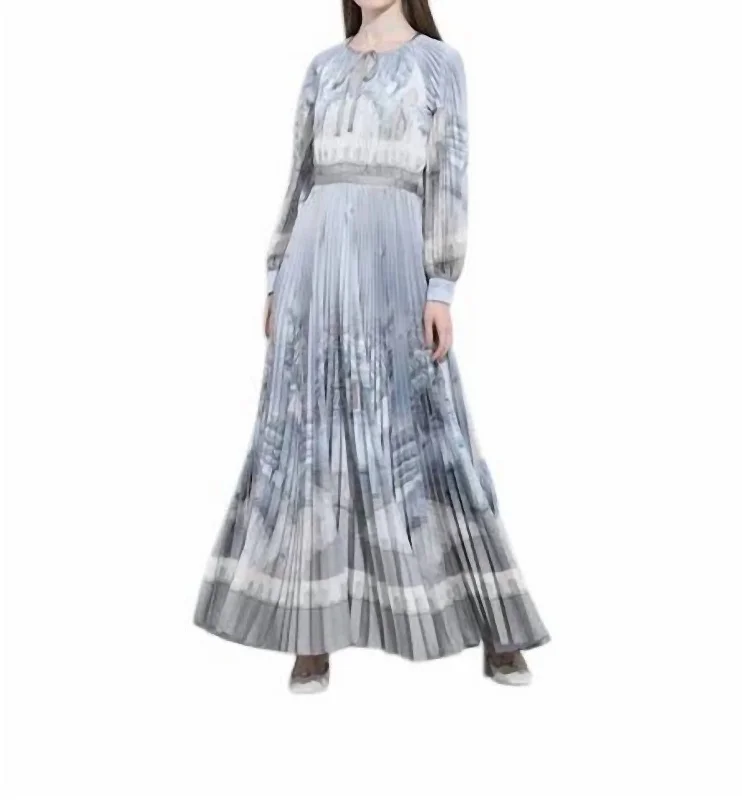 Markdowns Kara Pleated Maxi Dress In Multicolor