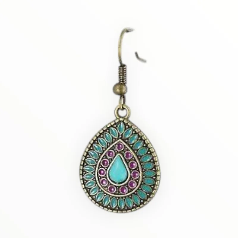 Deal Zone Jael Earrings Gold/Aqua
