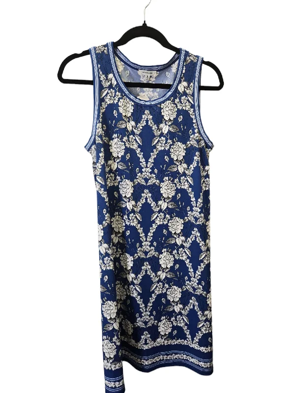 Incredible Offers Blue & White Dress Work Max Studio, Size 6petite